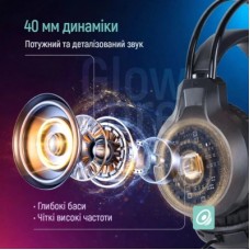 Наушники ColorWay GlowCore RGB Black (CW-HPG02BK) - Фото
