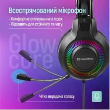 Наушники ColorWay GlowCore RGB Black (CW-HPG02BK) - Фото
