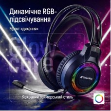 Наушники ColorWay GlowCore RGB Black (CW-HPG02BK) - Фото
