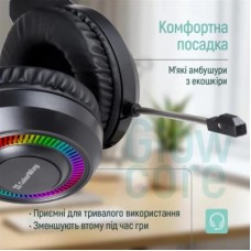 Наушники ColorWay GlowCore RGB Black (CW-HPG02BK) - Фото