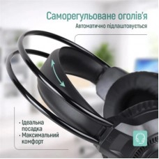 Наушники ColorWay GlowCore RGB Black (CW-HPG02BK) - Фото