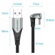 Дата кабель USB 2.0 AM to USB-C 1.5m 66W 180° U-Shaped aluminum alloy Vention (COHHG)
