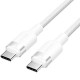 Дата кабель USB-C to USB-C 1.0m 60 W aluminum alloy white Vention (TRDWF)