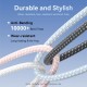 Дата кабель USB-C to USB-C 1.0m 60 W aluminum alloy white Vention (TRDWF)