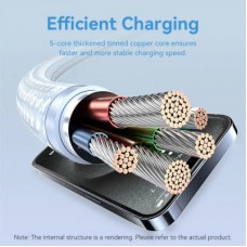 Дата кабель USB-C to USB-C 1.0m 60 W aluminum alloy white Vention (TRDWF) - Фото
