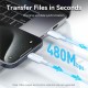 Дата кабель USB-C to USB-C 1.0m 60 W aluminum alloy white Vention (TRDWF)