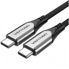 Дата кабель USB-C to USB-C 0.5m 60W USB 3.1 cotton braided Vention (TAAHD) - Фото