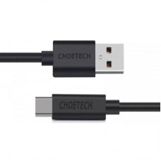 Дата кабель USB 2.0 AM to USB-C 3.0m 18 W PVC black Choetech (AC0004-BK) - Фото
