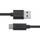 Дата кабель USB 2.0 AM to USB-C 3.0m 18 W PVC black Choetech (AC0004-BK)