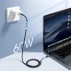 Дата кабель USB-C to USB-C 1.2m 60 W braided black Choetech (XCC-1014)