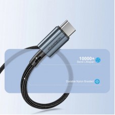 Дата кабель USB-C to USB-C 1.2m 60 W braided black Choetech (XCC-1014) - Фото