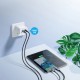 Дата кабель USB-C to USB-C 1.2m 60 W braided black Choetech (XCC-1014)