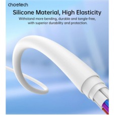 Дата кабель USB 2.0 AM to Lightning 1.0m 2.4A white Choetech (XAL-0003-WH-V2) - Фото