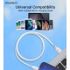 Дата кабель USB 2.0 AM to Lightning 1.0m 2.4A white Choetech (XAL-0003-WH-V2)