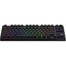 Клавіатура Hator Skyfall 80 PRO Aurum Vanila Silent RGB Wireless/Bluetooth/USB UA Black (HTK4181UA) - Фото