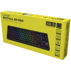 Клавіатура Hator Skyfall 80 PRO Aurum Vanila Silent RGB Wireless/Bluetooth/USB UA Black (HTK4181UA) - Фото