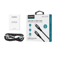 Дата кабель USB-C to USB-C 2.0m USB4 Gen 3 240W 8K Choetech (XCC-1042) - Фото