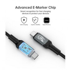 Дата кабель USB-C to USB-C 2.0m USB4 Gen 3 240W 8K Choetech (XCC-1042) - Фото