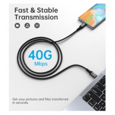 Дата кабель USB-C to USB-C 2.0m USB4 Gen 3 240W 8K Choetech (XCC-1042) - Фото