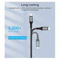 Дата кабель USB-C to USB-C 2.0m USB4 Gen 3 240W 8K Choetech (XCC-1042) - Фото