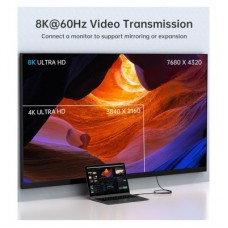 Дата кабель USB-C to USB-C 2.0m USB4 Gen 3 240W 8K Choetech (XCC-1042) - Фото