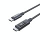 Дата кабель USB-C to USB-C 1.2m PD60W digital display nylon gray Choetech (XCC-1068-GY)