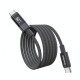 Дата кабель USB-C to USB-C 1.2m PD60W digital display nylon gray Choetech (XCC-1068-GY)