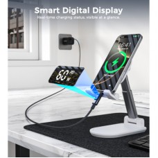 Дата кабель USB-C to USB-C 1.2m PD60W digital display nylon gray Choetech (XCC-1068-GY) - Фото