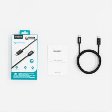 Дата кабель USB-C to USB-C 1.0m Thunderbolt 5 Intel certified Choetech (A3011) - Фото