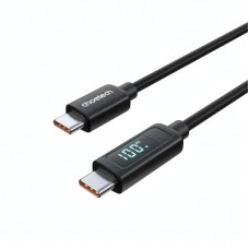 Дата кабель USB-C to USB-C 1.2m PD100W digital display silicone Choetech (XCC-1064) - Фото