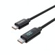 Дата кабель USB-C to USB-C 1.2m PD100W digital display silicone Choetech (XCC-1064)