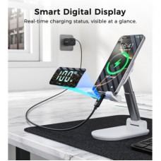 Дата кабель USB-C to USB-C 1.2m PD100W digital display silicone Choetech (XCC-1064) - Фото