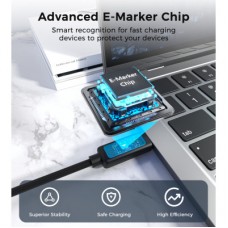 Дата кабель USB-C to USB-C 1.2m PD100W digital display silicone Choetech (XCC-1064) - Фото