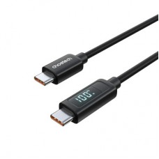 Дата кабель USB-C to USB-C 1.8m PD100W digital display silicone Choetech (XCC-1063) - Фото