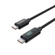Дата кабель USB-C to USB-C 1.8m PD100W digital display silicone Choetech (XCC-1063)