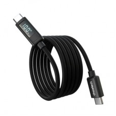 Дата кабель USB-C to USB-C 1.8m PD100W digital display silicone Choetech (XCC-1063) - Фото