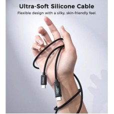 Дата кабель USB-C to USB-C 1.8m PD100W digital display silicone Choetech (XCC-1063) - Фото