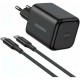 Зарядний пристрій UGREEN USB-C GaN 45 W + cable USB-C to USB-C X524 black (65054)