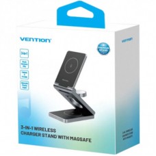 Зарядное устройство Vention Magnetic Wireless Charger 15W 3-in-1 gray (FGFH0) - Фото