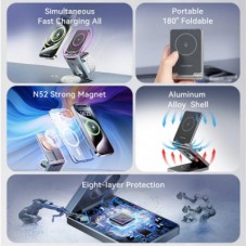 Зарядное устройство Vention Magnetic Wireless Charger 15W 3-in-1 gray (FGFH0) - Фото