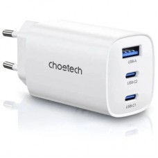 Зарядное устройство Choetech 2xUSB-C + 1xUSB PD65W GaN (PD9006) - Фото