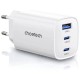 Зарядное устройство Choetech 2xUSB-C + 1xUSB PD65W GaN (PD9006)