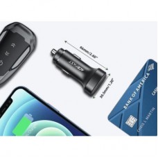 Зарядний пристрій Acefast 2xUSB-C 72W car adapter metal (6974316280361) - Фото