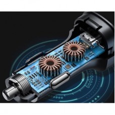 Зарядний пристрій Acefast 2xUSB-C 72W car adapter metal (6974316280361) - Фото