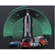 Зарядний пристрій Acefast 2xUSB-C 72W car adapter metal (6974316280361) - Фото