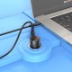 Зарядний пристрій BOROFONE 1xUSB-C PD65W + 1xUSB QC 3.0 83W car adapter transparent black (6941991101625)