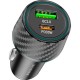 Зарядний пристрій BOROFONE 1xUSB-C PD30W + 1xUSB QC 3.0 48 W car adapter black (6941991101175)