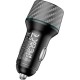Зарядний пристрій BOROFONE 1xUSB-C PD30W + 1xUSB QC 3.0 48 W car adapter black (6941991101175)