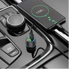 Зарядний пристрій BOROFONE 2xUSB QC3.0 36 W car adapter black (6941991101205) - Фото