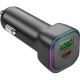 Зарядний пристрій BOROFONE 1xUSB-C PD30W + 1xUSB QC3.0 car adapter black (6941991110818)
